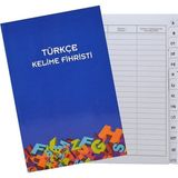 Mikasso Türkçe Kelime-Defteri Kelime Fihristi A5 Ebatında 56 Yaprak Karton Düz Çizgili Orta Boy Çok Renkli F