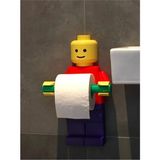 Mikasso Tuvalet Kağıdı Tutucu Tuvalet Kağıtlığı - Büyük Boy -Lego Adam Tuvalet Kağıdı Tutucu Plastik Ekru - Çok Renkli