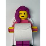 Mikasso Tuvalet Kağıdı Tutucu Tuvalet Kağıtlığı Kız Model - Büyük Boy -Lego Adam Tuvalet Kağıdı Tutucu Plast - Çok Renkli