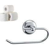 Mikasso Tuvalet Kağıt Tutacağı Vidalı Wc Kağıdı Metal Aparat Vidalı Metal Beyaz Cn