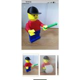 Mikasso Tuvalet Kağıtlığı Birck Men LEGO Men Bloks Wc Paper Holder Plastik Kırmızı - Çok Renkli
