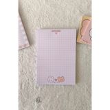 Mikasso Twins Notepad A5 - Memopad, Bloknot, Defter, Not Kağıdı Yumuşak Düz Renkli 50 Yaprak Orta Boy Pembe - Çok Renkli