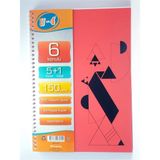 Mikasso U4 5+1 Bölümlü 150 Yaprak A4 Sipralli Ayraçlı Defter 5 Kareli 1 Çizgili Çoklu Defter Sert Spiralli K - Çok Renkli