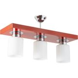 Mikasso Üçlü Modern Spor Model Dikdörtgen Tepsi Kırmızı Avize Metal 3 E27 Beyaz Salon / Oturma Odası - Çok Renkli