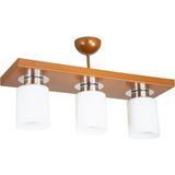 Mikasso Üçlü Modern Spor Model Yuvarlak Tepsi Bakır Avize Metal 3 E27 Metalik Salon / Oturma Odası - Çok Renkli