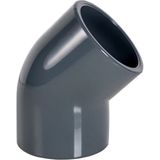 Mikasso Uh-Pvc 45ºyapıştırma Muflu Dirsek Ø20-PN16-(5 Adet)