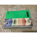 Mikasso Uni Note 6 Kareli+3 Çizgili /spiralli /ayraçlı /a4 Defter Sert Spiralli Çizgili Büyük Boy Yeşil Okul - Çok Renkli