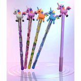 Mikasso Unicorn Yumurtlayan Kurşun Kalem Seti Jel Tükenmez Kalem Hediyeli 5 Li Set Mor - Çok Renkli