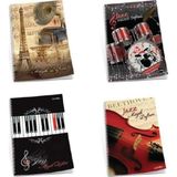 Mikasso Uninote Jazz A4 30 Yaprak Spiralli Müzik Defteri Karton Spiralli Çizgili 36 Yaprak Büyük Boy Çok Ren - Çok Renkli
