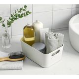 Mikasso Uppdatera Kulplu Düzenleme Kutusu 24X17X10 cm Dolap Içi Düzenleyici Beyaz Renk Plastik Kutu I.k:e.a - Çok Renkli