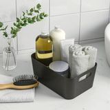 Mikasso Uppdatera Kulplu Düzenleme Kutusu 24X17X10 cm Dolap Içi Düzenleyici Siyah Renk Plastik Kutu I.k:e.a - Çok Renkli