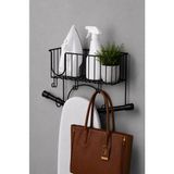 Mikasso Ütü Düzenleyici Raf Ütü Organizeri Ütü Masası Askısı Banyo Duvar Askısı Organizer Siyah V112 Siyah - Çok Renkli