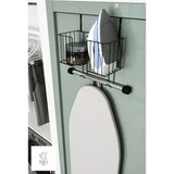 Mikasso Ütü Düzenleyici Ütü Masası Tutacağı Ütü Sepeti Çamaşır Odası Organizer Banyo Duvar Askısı Metal Siya