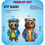 Mikasso Ütü ile Yapışan Tekstil Baskı Ayıcık Transfer Baskı - Çok Renkli