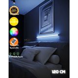 Mikasso Uzaktan Kumandalı LED Abajur Aplik Gece Lambası Kumandali - Rgb Model Metal Siyah - Çok Renkli