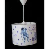 Mikasso Uzay Astronot Kayra Erkek Çocuk Odası Avizesi Ahşap 1 E27 Beyaz Bebek / Çocuk Odası - Çok Renkli