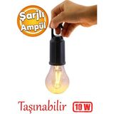 Mikasso V-012 Taşınabilir USB Şarjlı LED Ampul Outdoor Kamp Bahçe Lambası Askılı Kırılmaz LED Işık - Çok Renkli