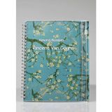 Mikasso Van Gogh Almon Blossom Çanta Kapaklı Defter Karton Spiralli Çizgili 50 Yaprak Orta Boy Mavi Not Deft - Çok Renkli