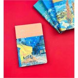 Mikasso Van Gogh Tasarımlı Mıknatıs Kapaklı Defter BM-1211 Sert Düz Orta Boy Çok Renkli Okul Defterleri Beli