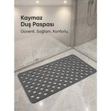 Mikasso Vantuzlu Silikon Bubble Banyo Paspası Duş Kaydırmazı 36X66 Vantuzlu Banyo Paspası Polipropilen Orta - Çok Renkli