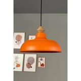 Mikasso Veluna Turuncu Tekli Küçük Q Başlık Avize Retro Sarkıt Ofis Showroom Salon Mutfak Avizeleri Metal 1 - Çok Renkli