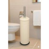 Mikasso Vintage Wc Fırçası Krem | Vintage Tuvalet Fırçası Metal Ekru - Çok Renkli