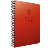 Mikasso Vip A4 140 Yaprak Deri Kapak Spiralli Defter (1081) Kareli Kırmızı Spiralli Kareli Orta Boy Kırmızı - Çok Renkli