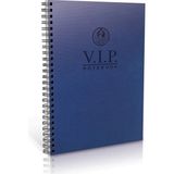 Mikasso Vıp Spiral Deri Kapaklı Defter (A4)-140 Yaprak ( Kareli ) Karton Spiralli Kareli 120 Yaprak Büyük Bo - Çok Renkli