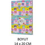 Mikasso Vivago Art Kahve 10 - Çizgili Defter 14 x 20 cm Bez Çanta Hediyeli Kod 10 Karton Düz Çizgili Ort - Çok Renkli