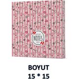 Mikasso Vivago Art Kahve Çizgisiz Defter 15 x 15 cm Bez Çanta Hediyeli Kod 8 Karton Düz Çizgisiz Küçük Boy - Çok Renkli