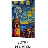 Mikasso Vivago Art Van Gogh Galata Çizgili Defter 14 x 20 cm Bez Çanta Hediyeli Kod 5 Karton Düz Çizgili Or - Çok Renkli