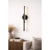 Mikasso Voltmarket Çift Yönlü LED Duvar Aplik 55 cm Pilli Siyah 4000K Gün Işığı Modern Aydınlatma Alüminyum - Çok Renkli
