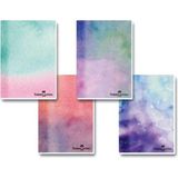 Mikasso Watercolors A5 Çizgisiz Dikişli Defter Sert Düz Çizgisiz 120 Yaprak Orta Boy Çok Renkli Konsept Deft