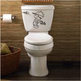 Mikasso Wc Klozet Için Yaramaz Çocuk Sticker Yapıştırma Siyah - Çok Renkli