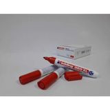 Mikasso Whiteboard Marker Silinebilir Beyaz Tahta Kalemi Kırmızı 10'lu Paket Beyaz Tebeşir Kırmızı Tehlikeli - Çok Renkli