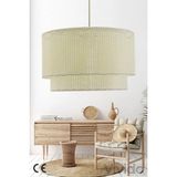 Mikasso Wicker Krem Hasır Sarkıt Avize Hasır 1 E27 Bej Salon / Oturma Odası - Çok Renkli