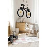 Mikasso Wooden Siyah Bisiklet Sarkıt Avize Ahşap Lüks Rustik Modern Dekoratif Lamba Ahşap 2 E27 Siyah Salon - Çok Renkli