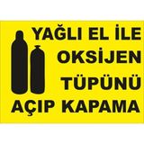 Mikasso Yağlı El ile Oksijen Tüpünü Açık Kapama Levhası