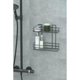 Mikasso Yapışkanlı 2 Katlı Banyo Rafı Duş Şampuanlık Metal Duvar Organizer Deliksiz Vidasız Montaj Siyah Fil - Çok Renkli