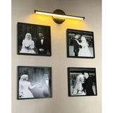 Mikasso Yapışkanlı 36 cm Günışığı Ledli Pilli Aplik Banyo Tablo Ayna Duvar Aydınlatma Siyah Pil Dahildir Alü - Çok Renkli
