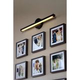 Mikasso Yapışkanlı 9V Pilli LED Siyah Gün Işığı Duvar Aplik Tablo Ayna Üstü Dekoratif Aydınlatma Alüminyum S - Çok Renkli