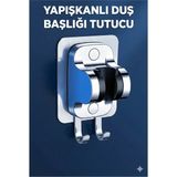 Mikasso Yapışkanlı Duş Başlığı Tutucu , Ayarlanabilir Su Geçirmez Yapışkanlı Mafsal Tepe Duş Sistemleri Gümü