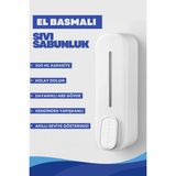 Mikasso Yapışkanlı Duvara Monteli Sıvı Sabunluk – Basmalı, Banyo ve Mutfak Için Sabunluk Dispenseri Plastik - Çok Renkli