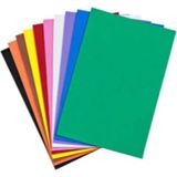 Mikasso Yapışkanlı Düz Eva 20 cm * 30 cm 10 Adet (Karışık Renkler) - Çok Renkli