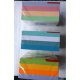 Mikasso Yapışkanlı Kağıt / Postit 75X75 mm 4 Renk Li 3 Paket Her Paket 450 Adet Kağıtlı Küp Not Kağıdı 450LI - Çok Renkli