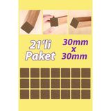 Mikasso Yapışkanlı Kare Keçe Masa Sandalye Parke Zemin Ayak Koruyucu Kaydırmaz Keçesi 30X30 mm (21'li Paket)