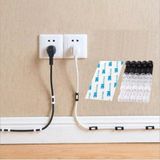Mikasso Yapışkanlı Mini 20LI Klips USB Pc Adaptör Kablo Tutucu Aparat Beyaz