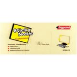 Mikasso Yapışkanlı Not Kağıdı 3 Lü 40 mm x 50 mm Sarı (4 Lü Paket) Yapışkanlı Not Kağıdı - Çok Renkli