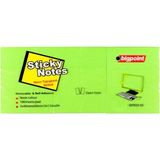 Mikasso Yapışkanlı Not Kağıdı 3'lü 40X50MM Neon Yeşil x 4 Paket Yapışkanlı Not Kağıdı - Çok Renkli