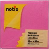 Mikasso Yapışkanlı Not Kağıdı 50X50 mm 80 Yp Neon Pembe Yapışkanlı Not Kağıdı - Çok Renkli